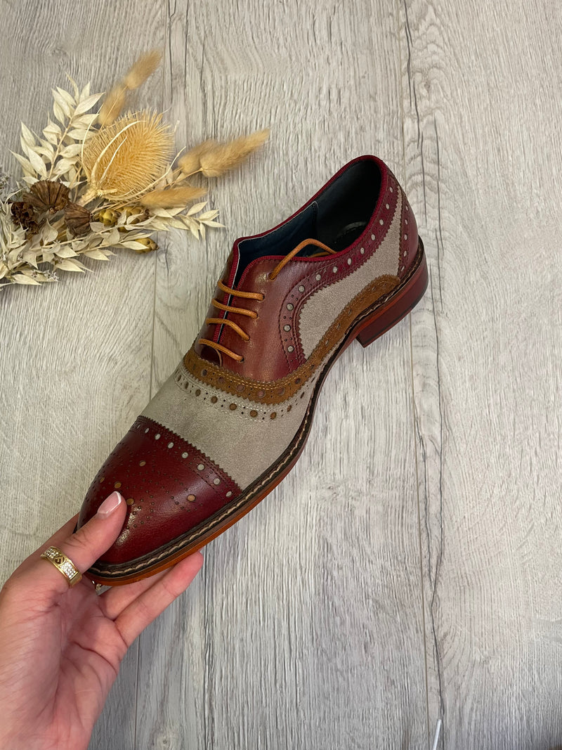 Justin Rees Smith Brogue In Wine