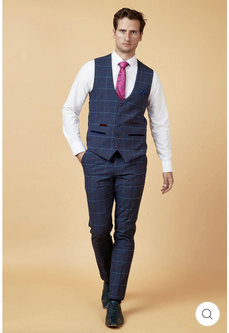 Marc Darcy Drake Waistcoat In Navy