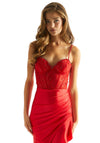 Mori Lee Corset Prom Dress In Red