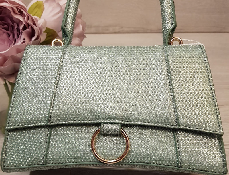 Layla Small Sparkly Bag in Green