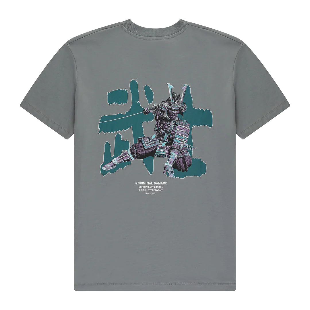 Criminal Damage Born In East T-Shirt in Grey