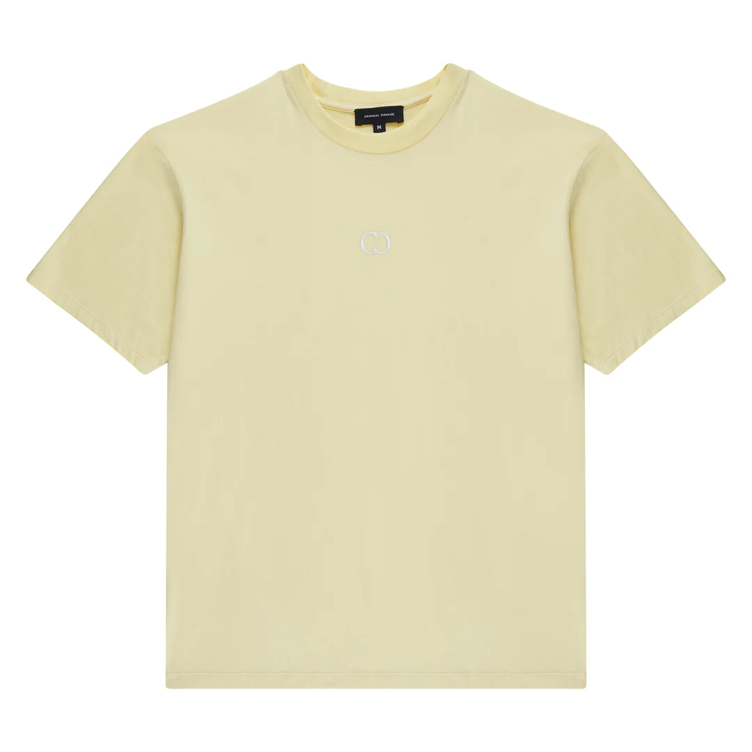 Criminal Damage Eco Essentials T-Shirt in Lemonade