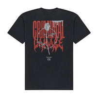 Criminal Damage Metallic Rose T-Shirt in Black