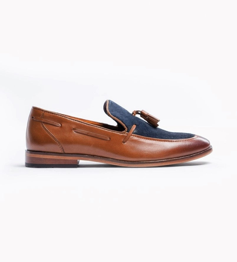 Cavani Freemont Loafers in Tan/Navy