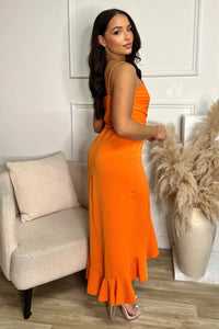 Luce Midi Dress in Orange