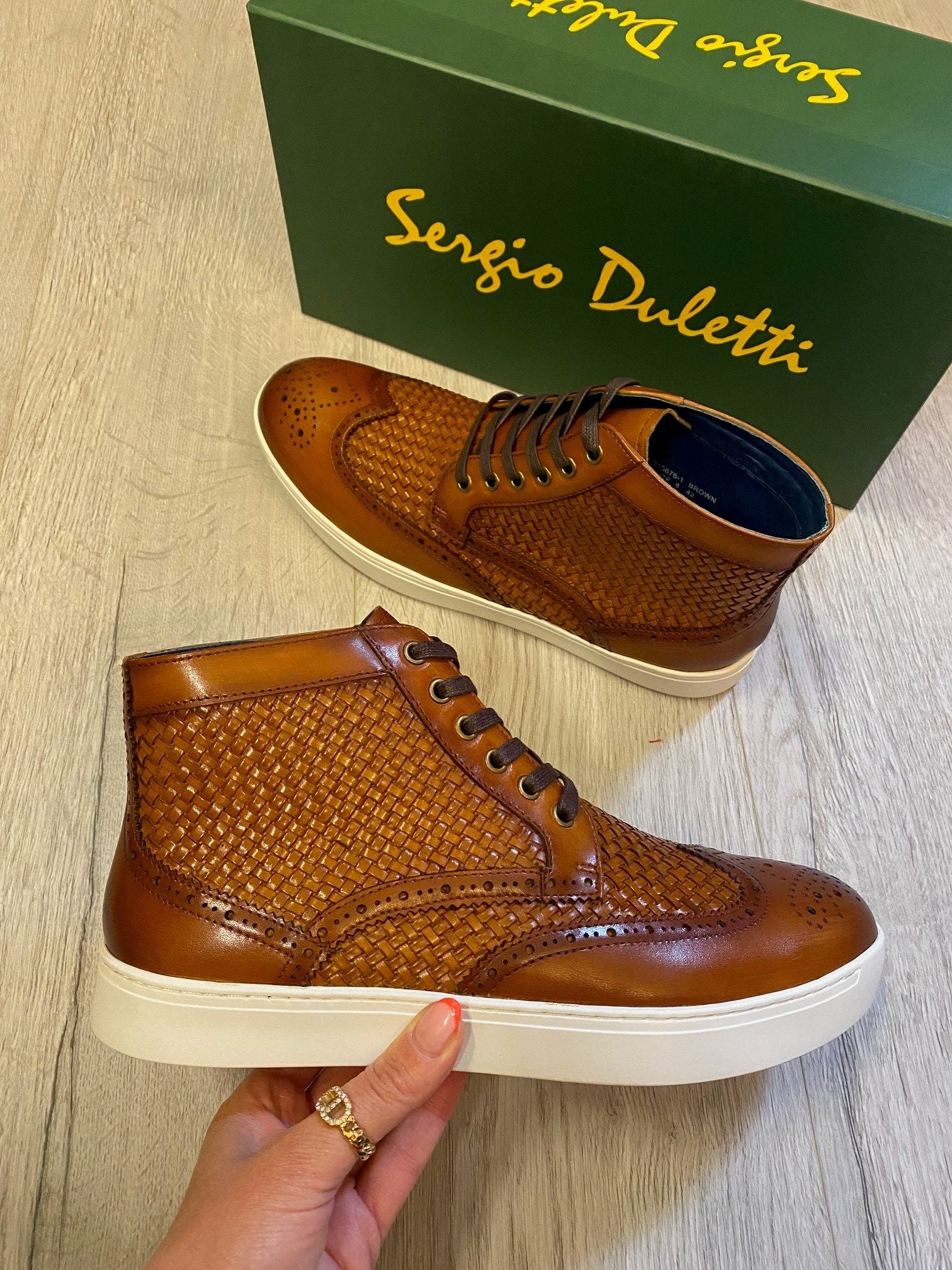 Sergio Duletti – Jasper Brown Hi Top Trainers