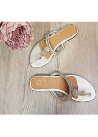 Orla Sparkly Sandals in Silver